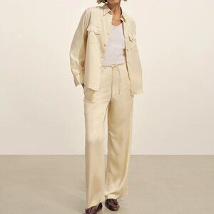 Buck Mason Duskdream Satin Pull-On Pant Oyster Size L